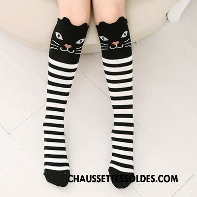 Chaussettes Longues Fille Chaussettes En Coton Femme Enfant Élève Printemps L'automne Rouge