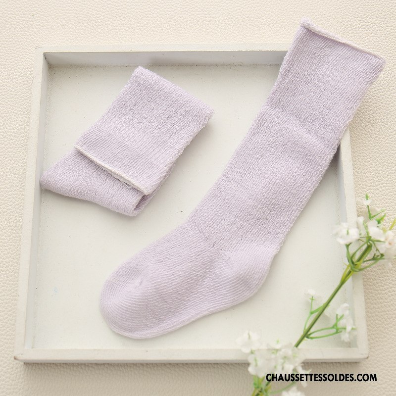 Chaussettes Longues Fille Clearance À Vendre Bébé Été Enfant Légère Engrener Violet