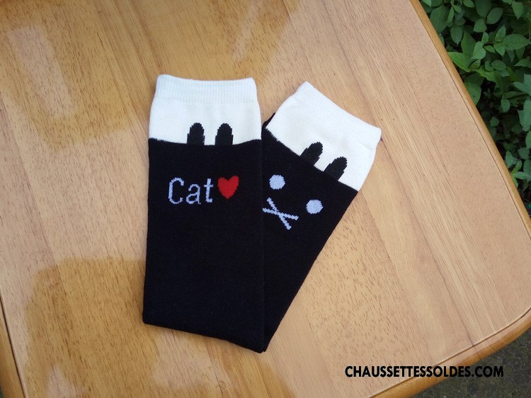Chaussettes Longues Fille Dessin Animé Enfant Haute 100% Coton Coton Bio Bleu
