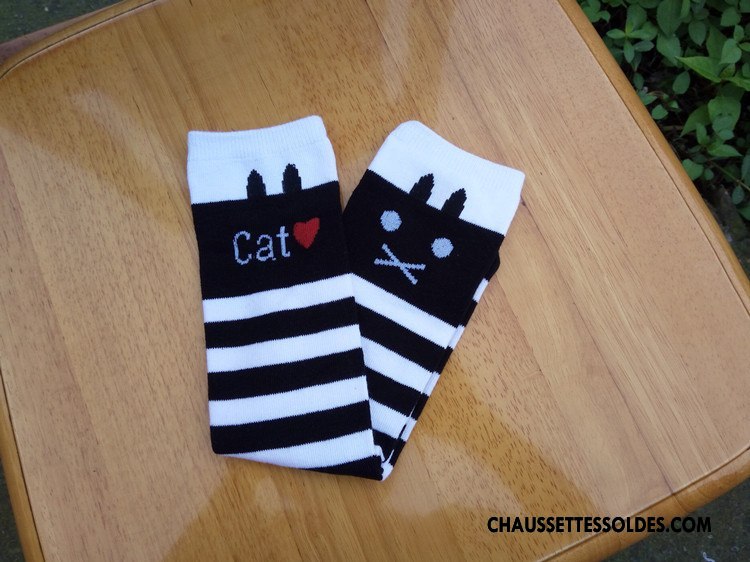 Chaussettes Longues Fille Dessin Animé Enfant Haute 100% Coton Coton Bio Bleu