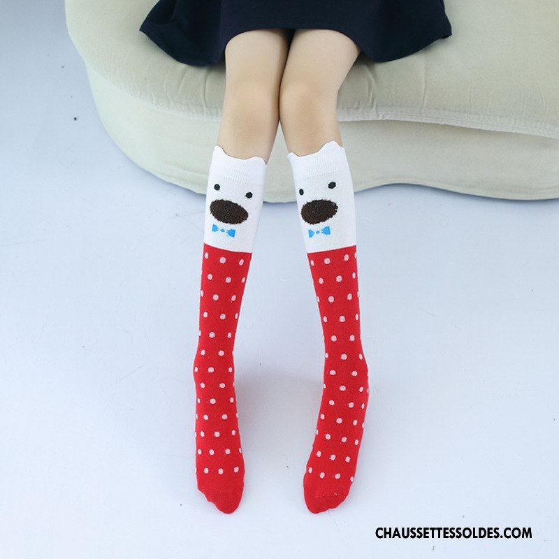 Chaussettes Longues Fille Dessin Animé Long Stock Bébé L'automne Dimensionnel Milieu Gris