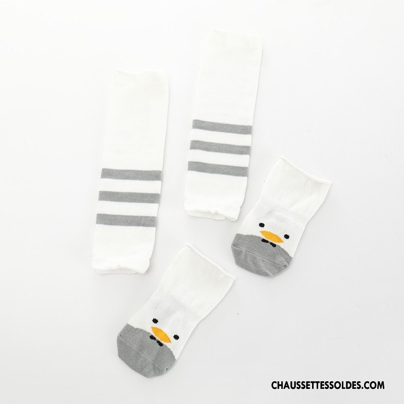 Chaussettes Longues Fille Dessin Animé Printemps Charmant Ensemble Bébé 100% Coton Marron