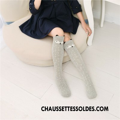 Chaussettes Longues Fille Dimensionnel Bébé Renard La Modélisation Milieu Bouche Libre Marron / Brun
