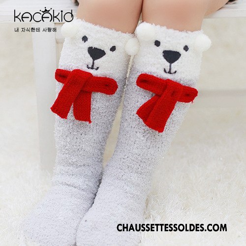 Chaussettes Longues Fille Dimensionnel Thermiques Bébé Homme Antidérapant Enfant Marron