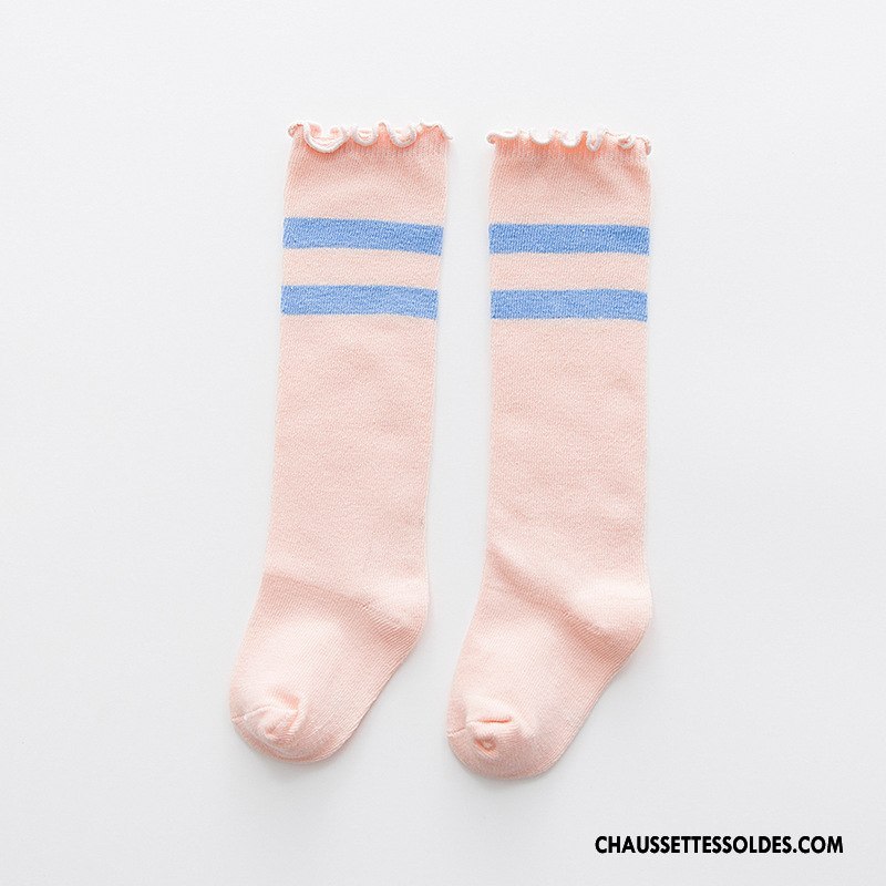 Chaussettes Longues Fille Enfant Bébé 100% Coton Milieu Bois Bleu