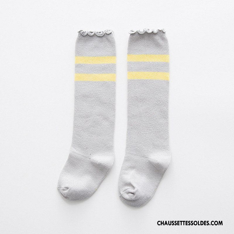 Chaussettes Longues Fille Enfant Bébé 100% Coton Milieu Bois Bleu