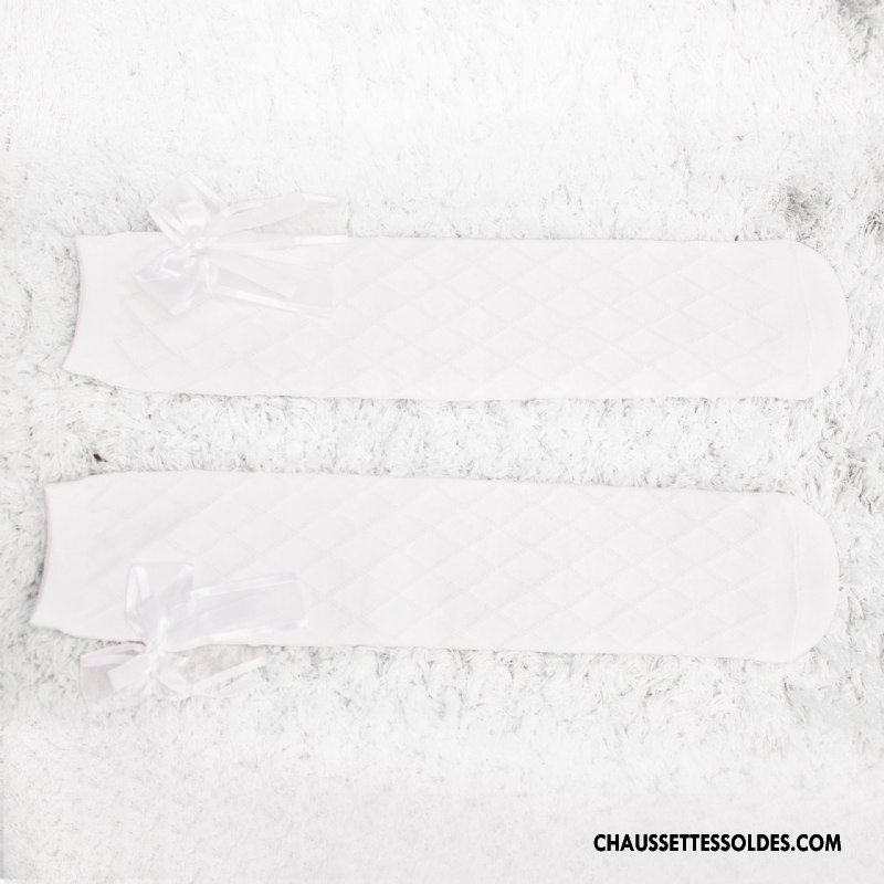 Chaussettes Longues Fille Enfant Charmant Milieu Princesse Engrener Carreaux Gris