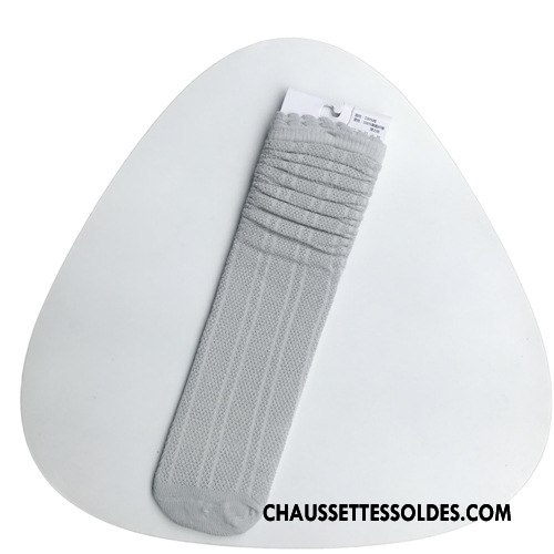 Chaussettes Longues Fille Enfant Femme 100% Coton Légère Printemps Été Pure Vert