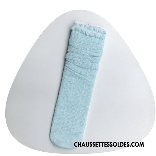 Chaussettes Longues Fille Enfant Femme 100% Coton Légère Printemps Été Pure Vert