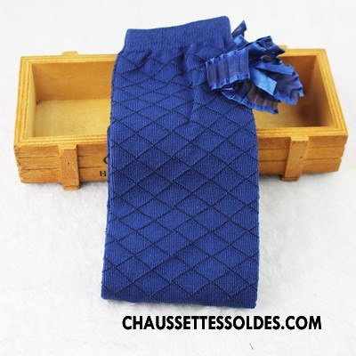Chaussettes Longues Fille Enfant Haute Été Dentelle Vent D'université Papillon Noir