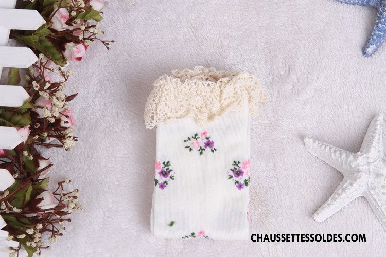 Chaussettes Longues Fille Enfant Long Stock Élève Milieu Printemps L'automne Rose