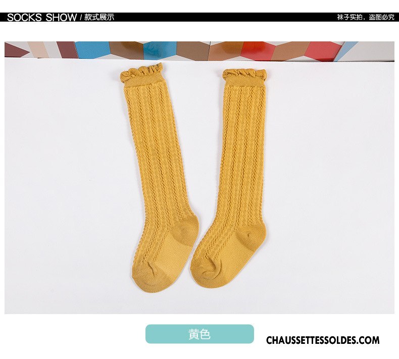 Chaussettes Longues Fille Enfant Matelassé Le Nouveau Homme Femme Genouillère Bordeaux Pure