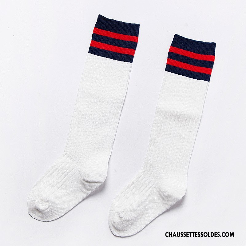 Chaussettes Longues Fille Enfant Printemps Long Stock Le Nouveau Été Matelassé Bordeaux