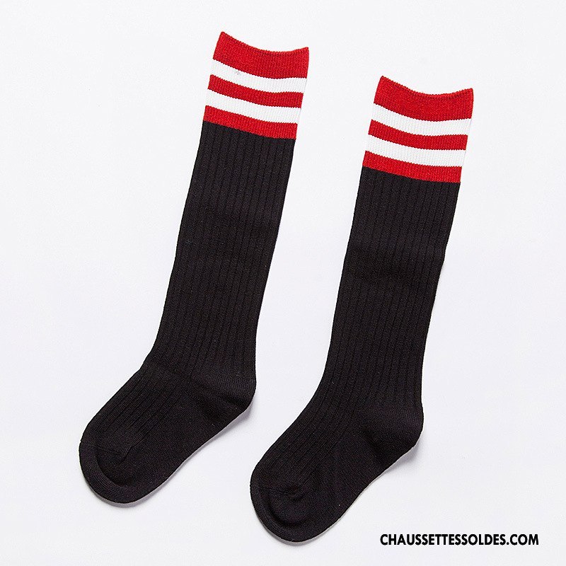 Chaussettes Longues Fille Enfant Printemps Long Stock Le Nouveau Été Matelassé Bordeaux