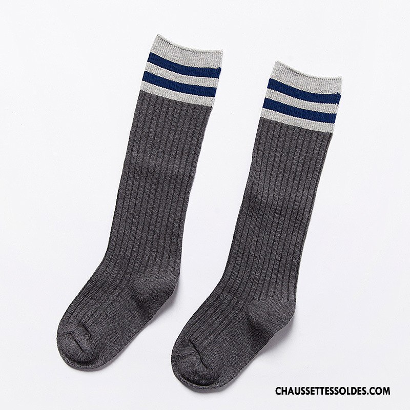 Chaussettes Longues Fille Enfant Printemps Long Stock Le Nouveau Été Matelassé Bordeaux