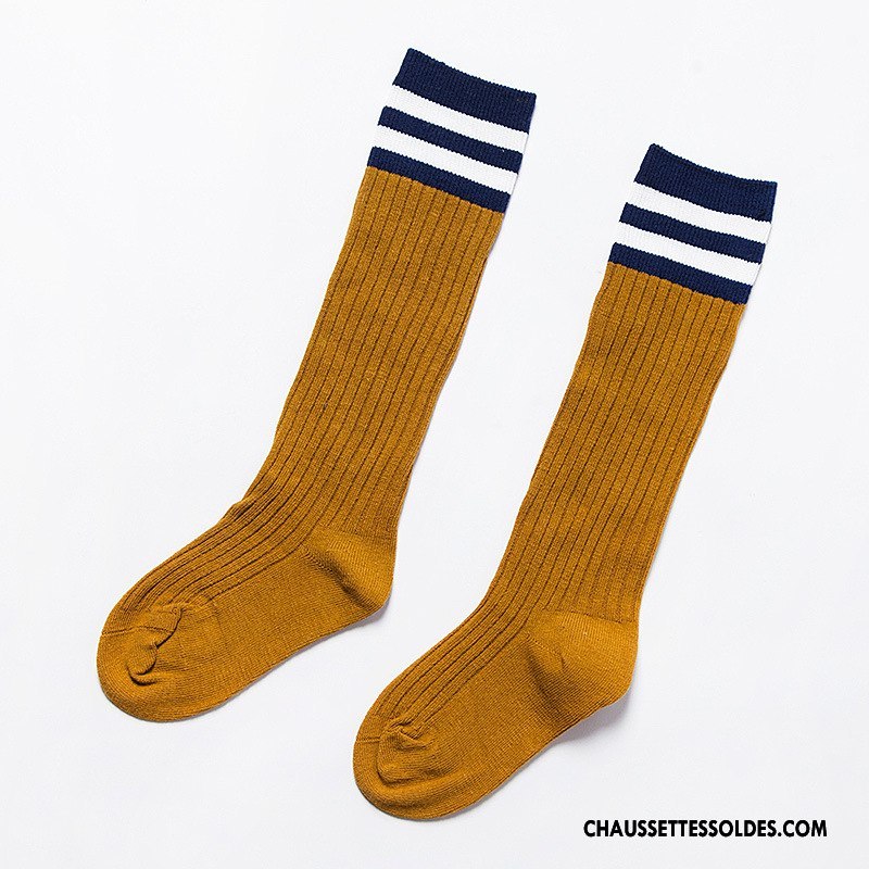Chaussettes Longues Fille Enfant Printemps Long Stock Le Nouveau Été Matelassé Bordeaux