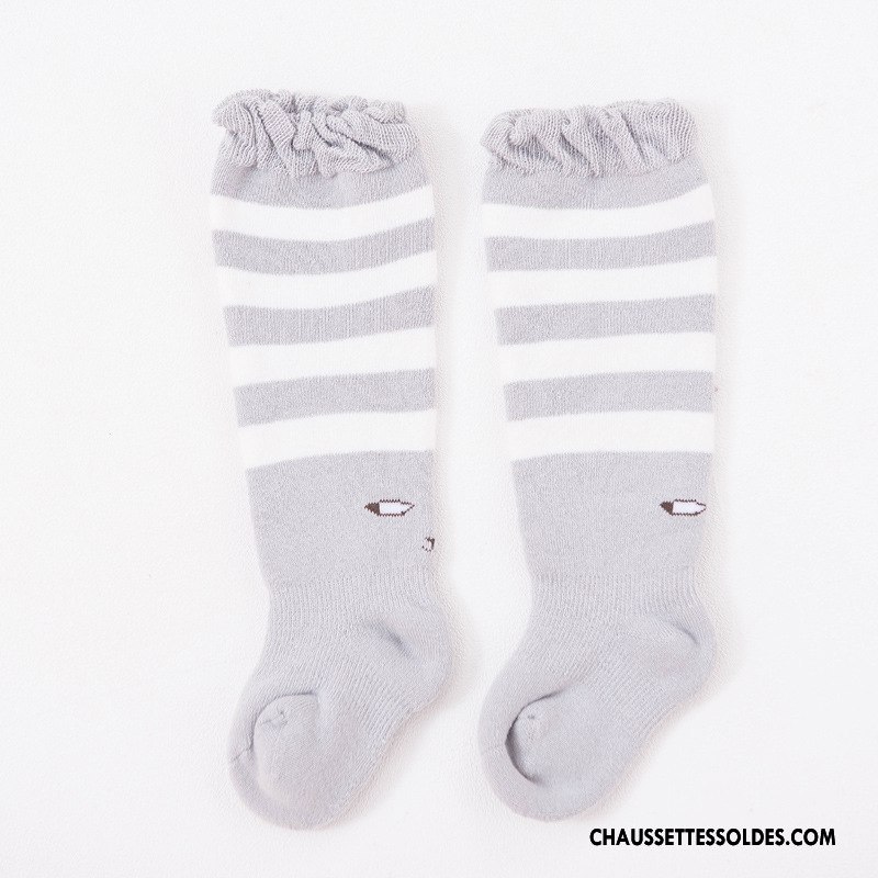 Chaussettes Longues Fille Enfant Thermiques 100% Coton Bébé Terry Renforcé Rose