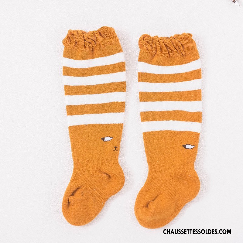 Chaussettes Longues Fille Enfant Thermiques 100% Coton Bébé Terry Renforcé Rose