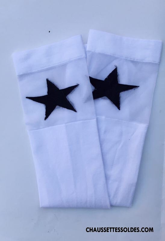 Chaussettes Longues Fille Enfant Été Élève Velours Milieu Femme Blanc