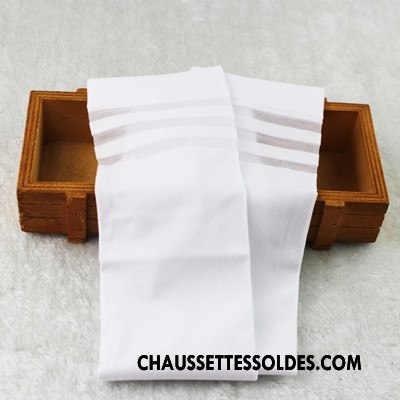 Chaussettes Longues Fille Enfant Été Élève Velours Milieu Femme Blanc