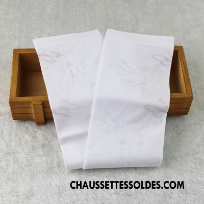 Chaussettes Longues Fille Enfant Été Élève Velours Milieu Femme Blanc