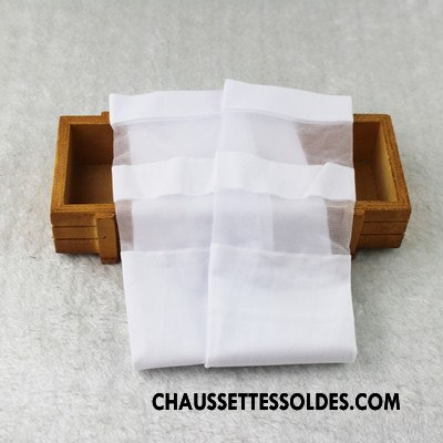 Chaussettes Longues Fille Enfant Été Élève Velours Milieu Femme Blanc