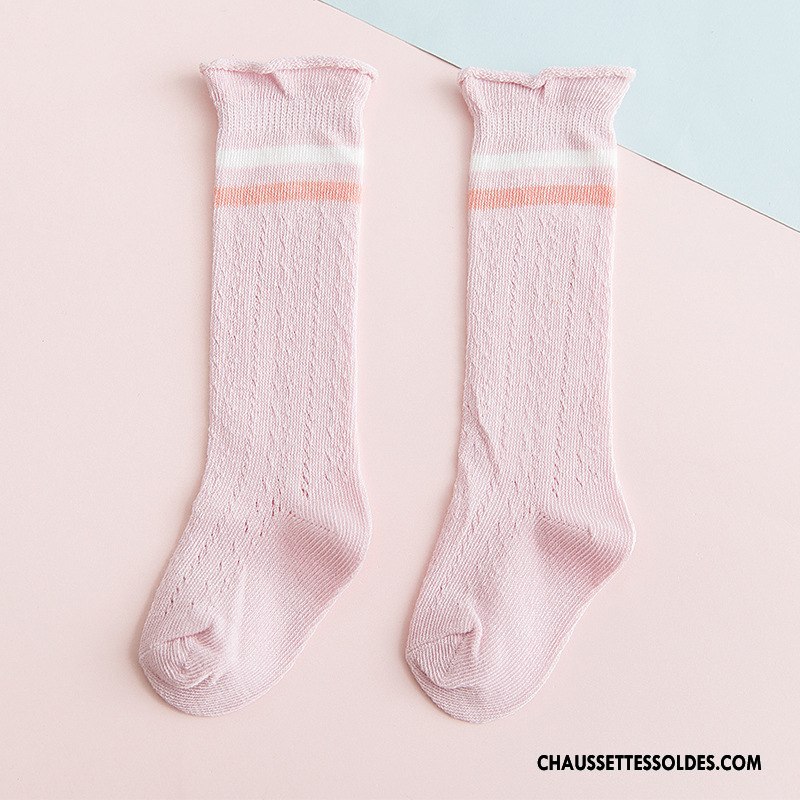 Chaussettes Longues Fille Engrener Bébé Été Gros Long Stock Bouche Libre Jaune