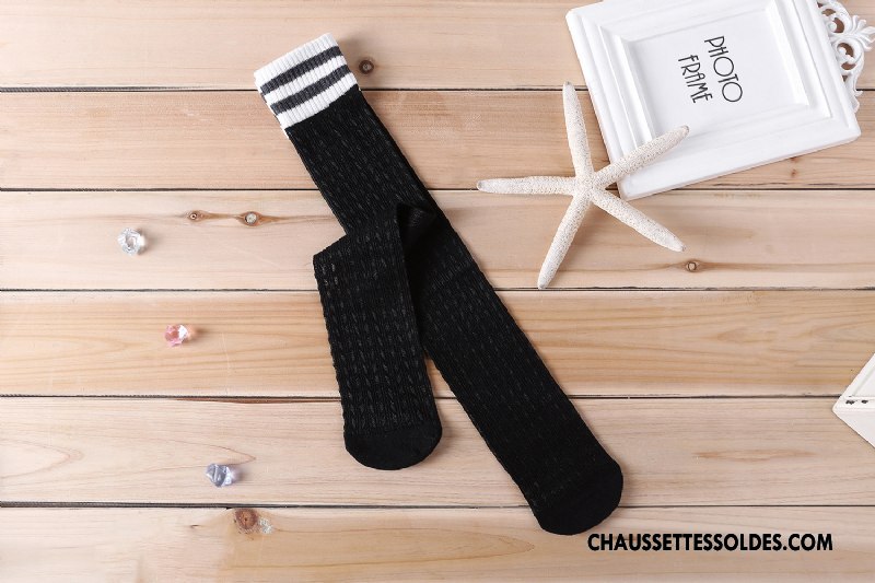 Chaussettes Longues Fille Engrener Milieu Matelassé Enfant Été Légère Gris