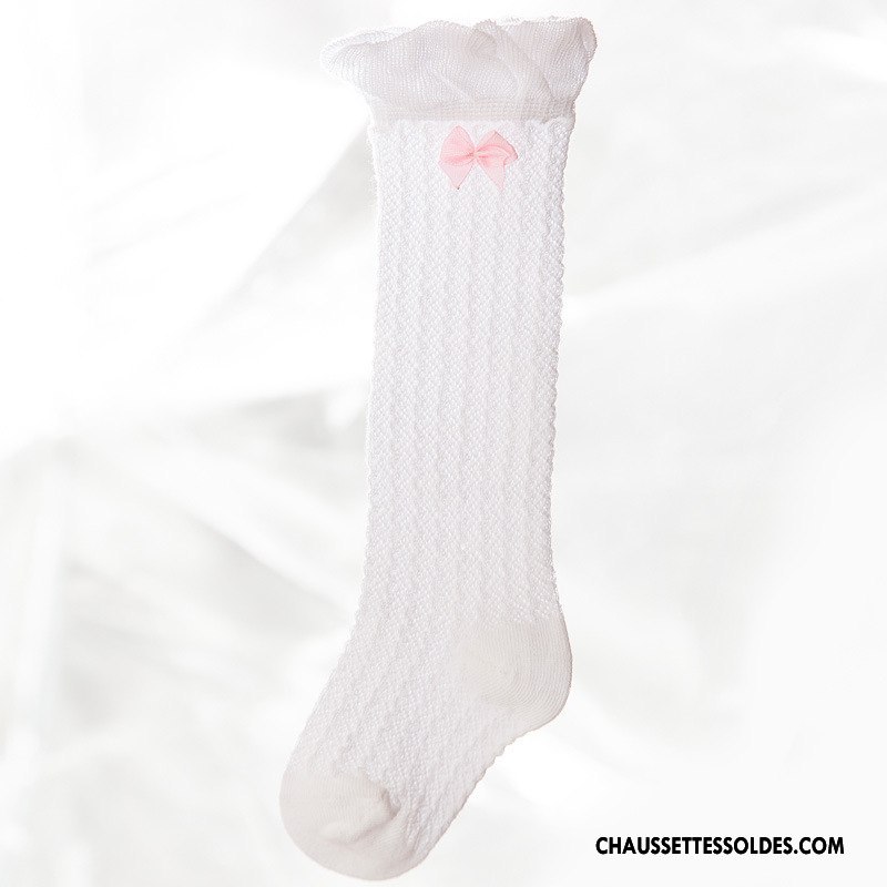 Chaussettes Longues Fille Femme Légère Enfant Papillon Haute Engrener Bleu
