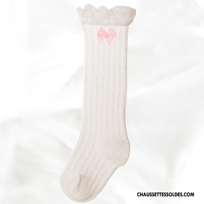 Chaussettes Longues Fille Femme Légère Enfant Papillon Haute Engrener Bleu