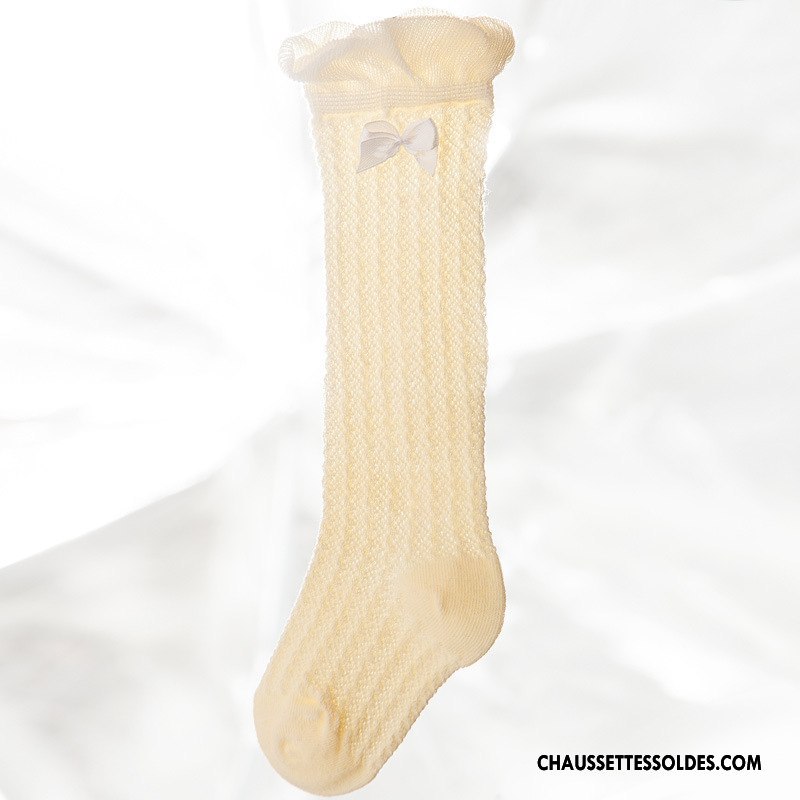 Chaussettes Longues Fille Femme Légère Enfant Papillon Haute Engrener Bleu