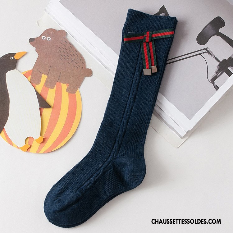 Chaussettes Longues Fille Femme Tous Les Assortis En Maille Hiver Mode Milieu Pure Blanc