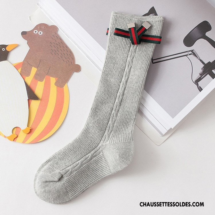 Chaussettes Longues Fille Femme Tous Les Assortis En Maille Hiver Mode Milieu Pure Blanc