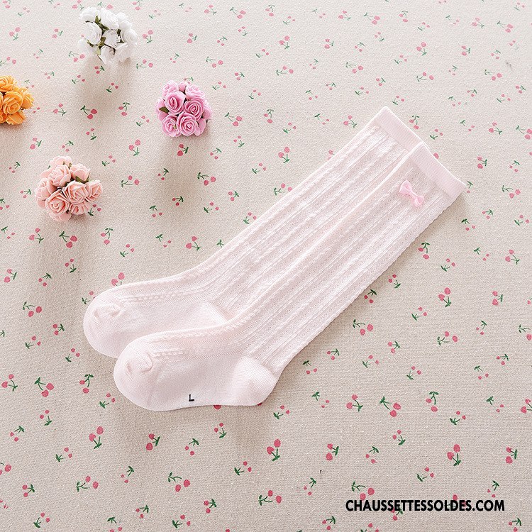 Chaussettes Longues Fille Haute Danse Papillon Fleurs Enfant Femme Violet