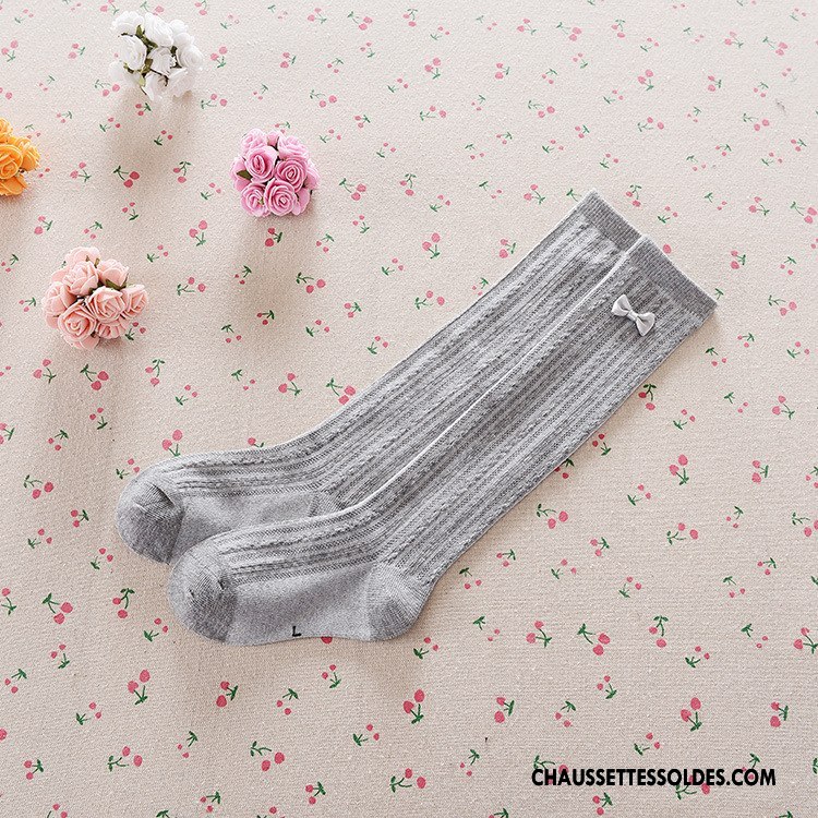 Chaussettes Longues Fille Haute Danse Papillon Fleurs Enfant Femme Violet
