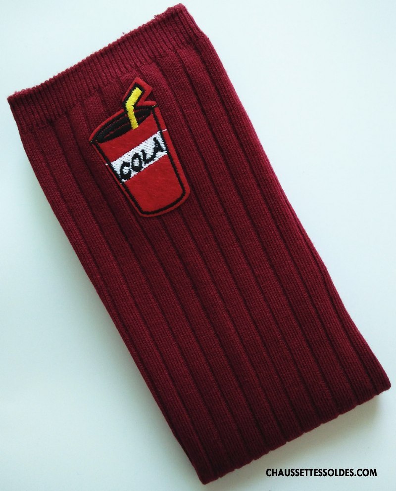 Chaussettes Longues Fille Haute Le Nouveau Brodé Long Stock Femme Enfant Noir