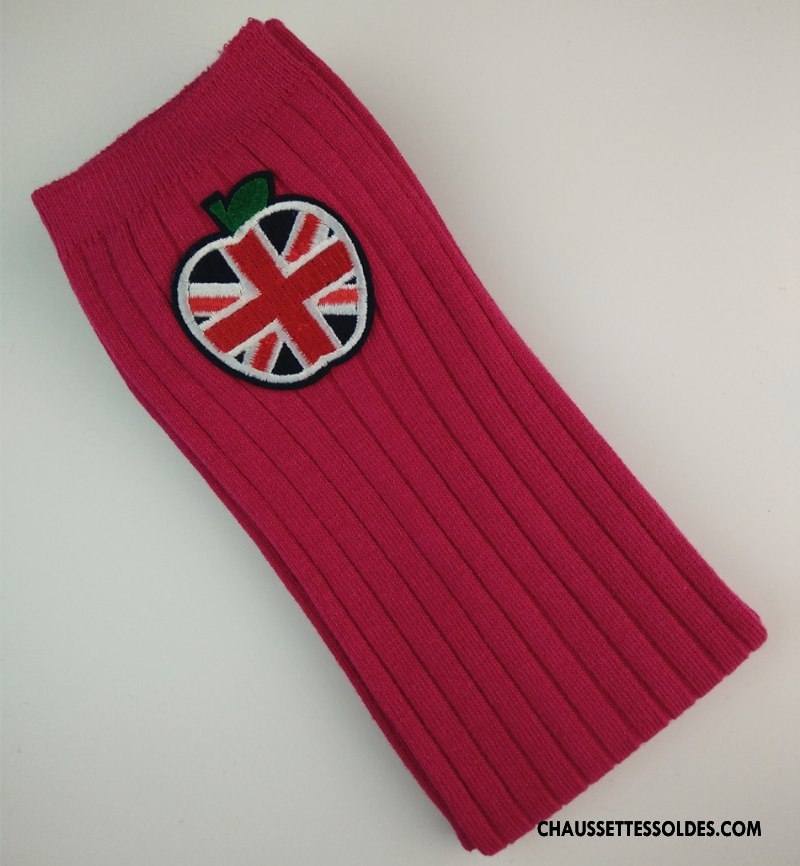 Chaussettes Longues Fille Haute Matelassé Femme Enfant Homme Le Nouveau Bordeaux