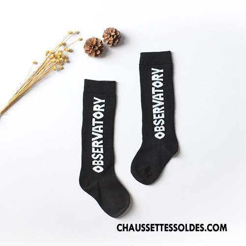 Chaussettes Longues Fille Hiver Matelassé Enfant Fleurs Le Nouveau Femme Rose