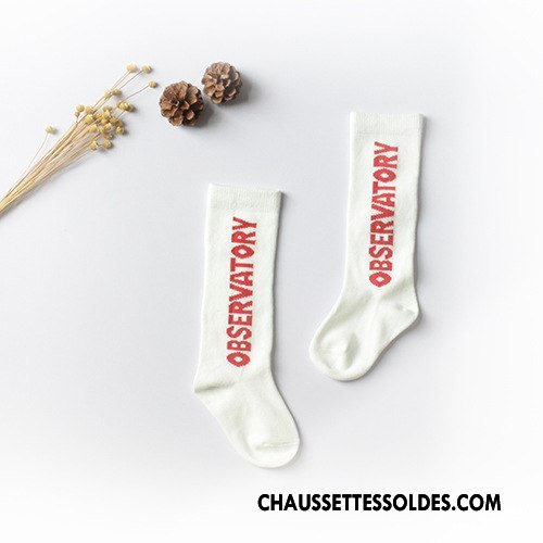 Chaussettes Longues Fille Hiver Matelassé Enfant Fleurs Le Nouveau Femme Rose