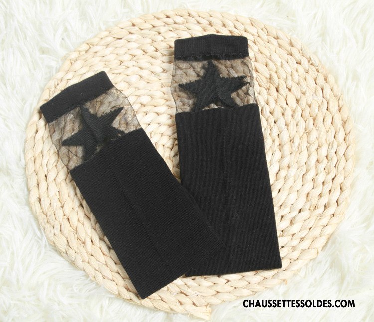 Chaussettes Longues Fille L'automne Printemps Coton Bio Bébé Enfant Long Stock Blanc