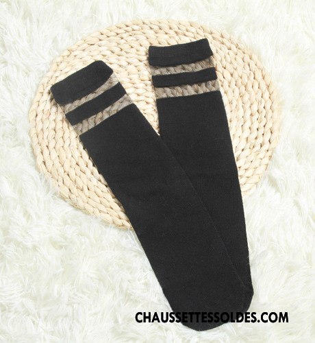 Chaussettes Longues Fille L'automne Printemps Coton Bio Bébé Enfant Long Stock Blanc
