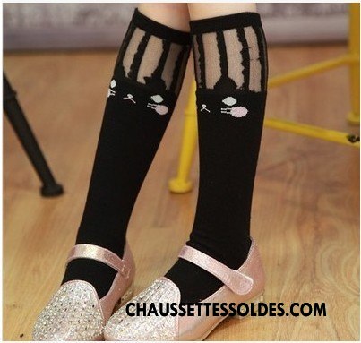 Chaussettes Longues Fille L'automne Printemps Coton Bio Bébé Enfant Long Stock Blanc