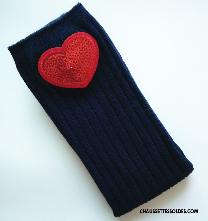 Chaussettes Longues Fille Le Nouveau Enfant Matelassé Homme Femme Haute Noir