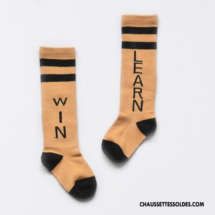 Chaussettes Longues Fille Le Nouveau Enfant Matelassé Milieu Femme Hiver Jaune