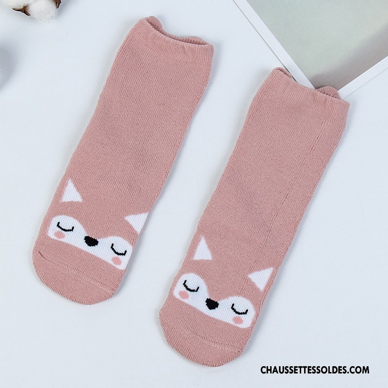 Chaussettes Longues Fille Le Nouveau L'automne Long Stock Renforcé Hiver Bébé Rose