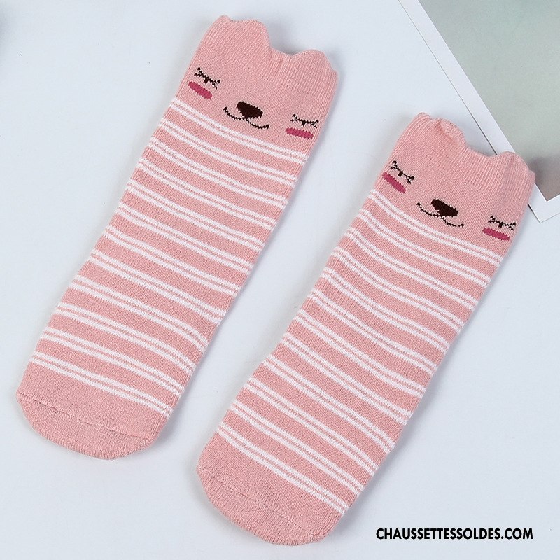 Chaussettes Longues Fille Le Nouveau L'automne Long Stock Renforcé Hiver Bébé Rose