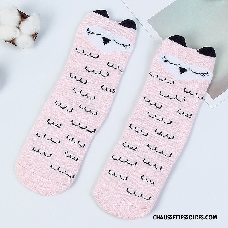 Chaussettes Longues Fille Le Nouveau L'automne Long Stock Renforcé Hiver Bébé Rose