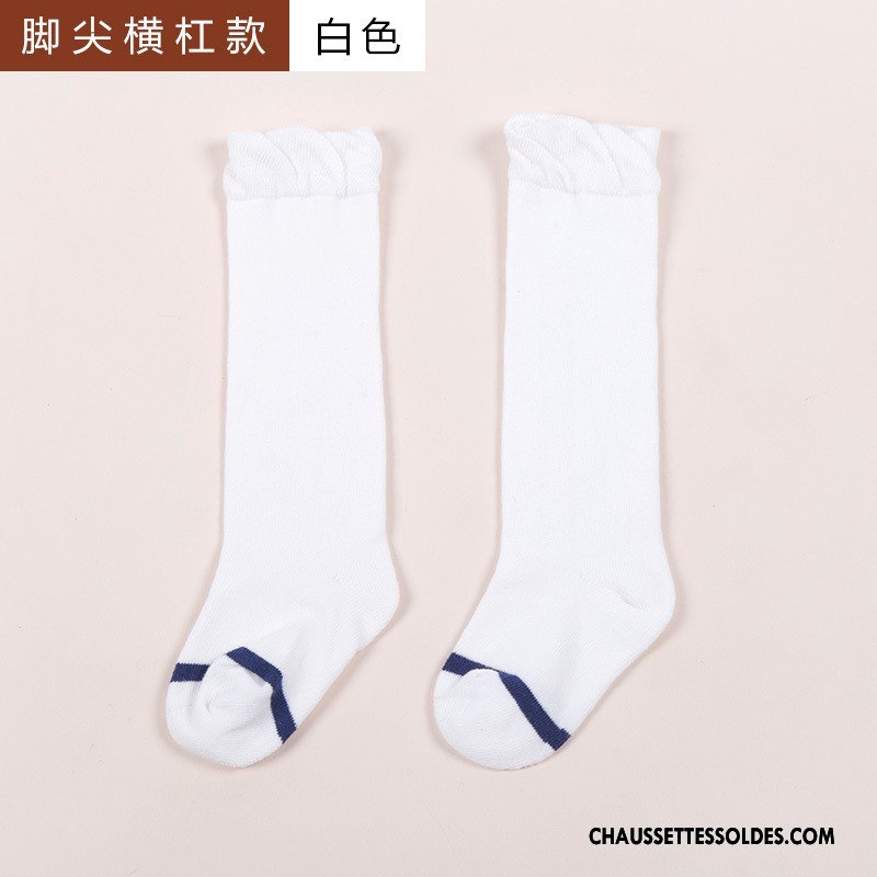 Chaussettes Longues Fille Le Nouveau Printemps Bébé Matelassé Haute Long Stock Bleu