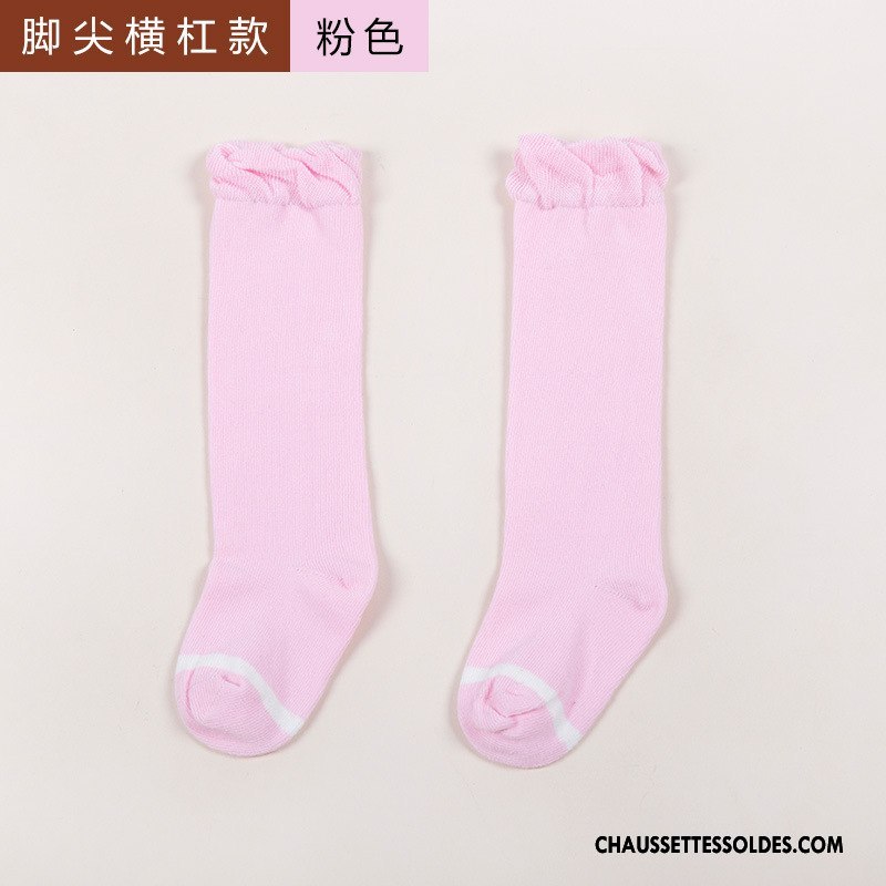 Chaussettes Longues Fille Le Nouveau Printemps Bébé Matelassé Haute Long Stock Bleu