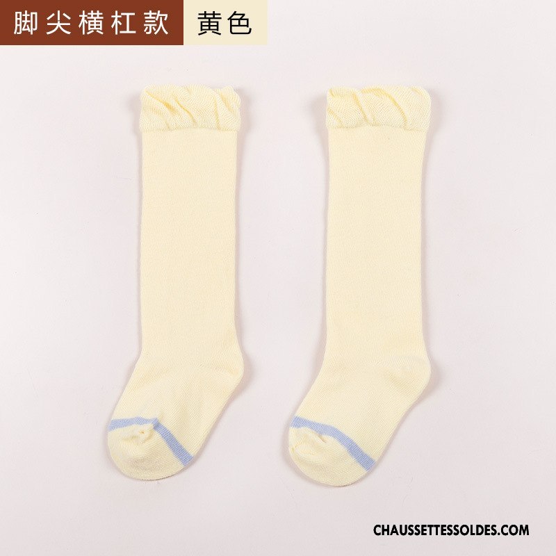 Chaussettes Longues Fille Le Nouveau Printemps Bébé Matelassé Haute Long Stock Bleu